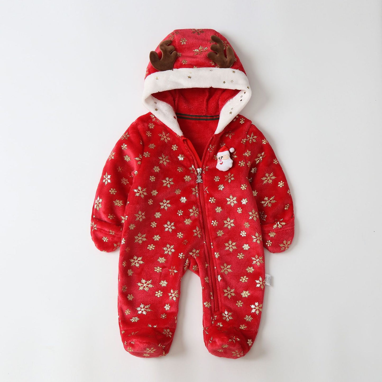 Christmas cartoon crawling clothes with feet, newborn baby jumpsuit, hug clothes, going out clothes, 2024 autumn and winter new style