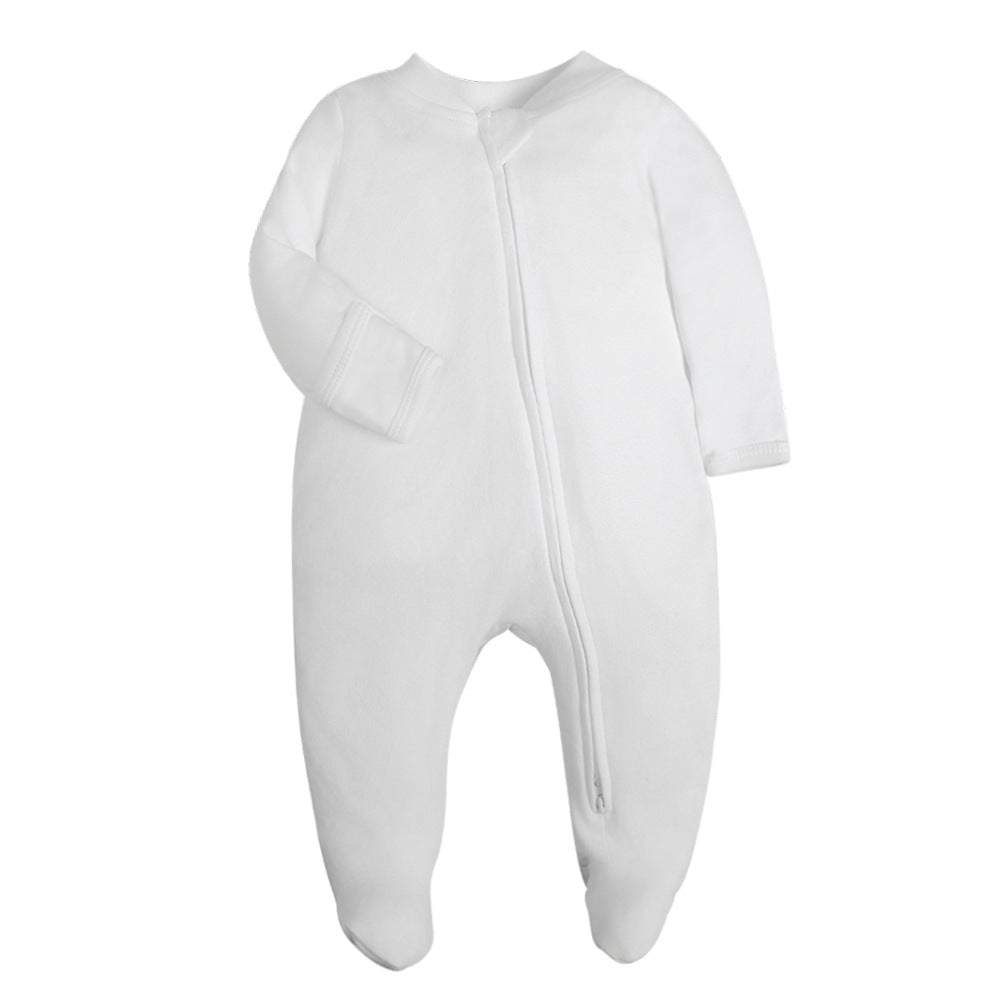 Wholesale baby jumpsuit long sleeve zipper bodysuit with hands crawling clothes romper summer pajamas new style children's clothing