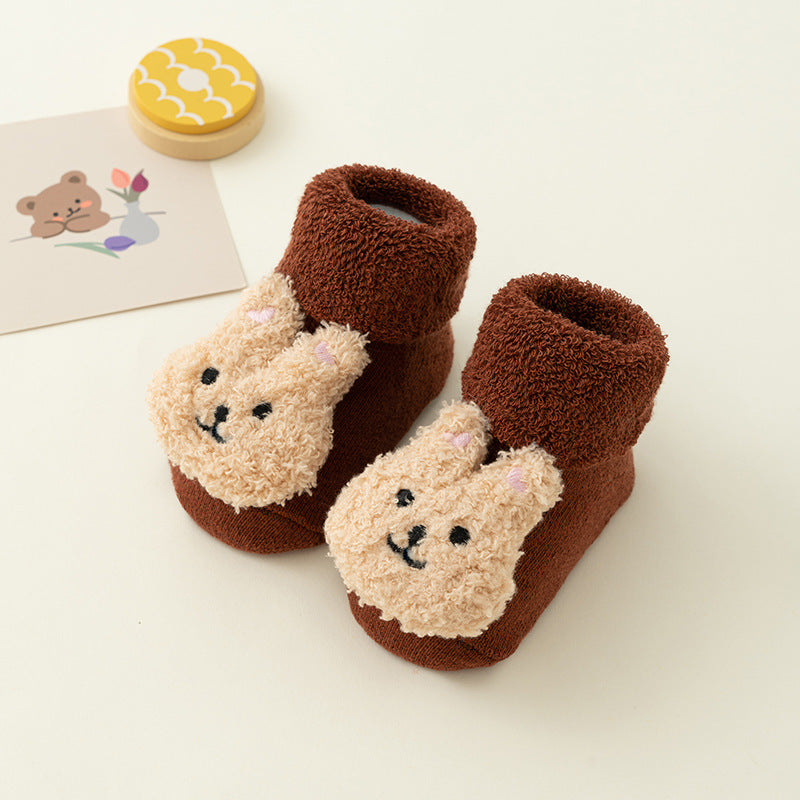 Newborn baby autumn and winter thick warm non-slip terry socks baby a class cotton toddler floor socks wholesale 2