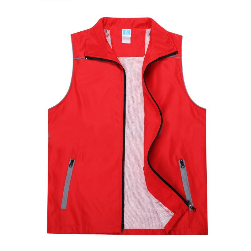 Men's and women's composite vest reflective double layer outdoor team building activity vest volunteer work clothes volunteer vest printed