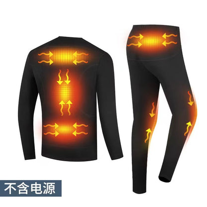 Smart heating and warming suit USB charging heating men's electric heating charging clothes women's full body winter thick cold protection