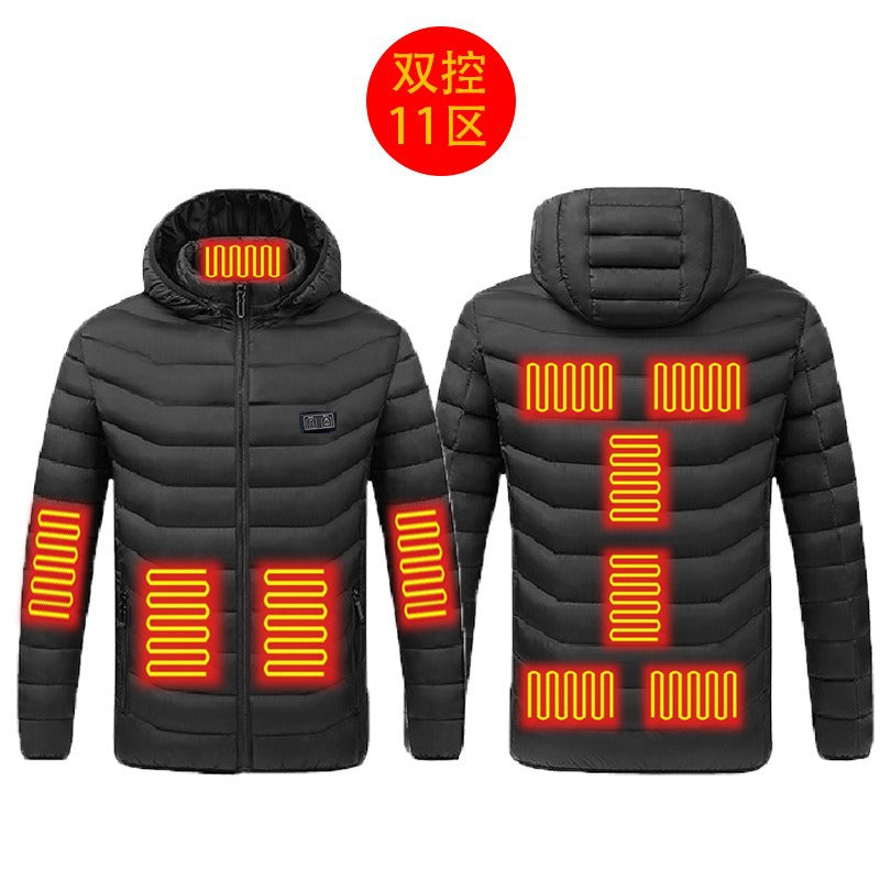 New hot-selling cross-border winter heating cotton clothes, smart constant temperature cold-proof electric heating clothes, USB heating cotton clothes