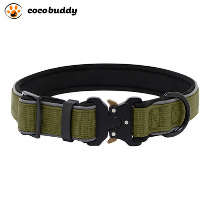 Cross-border outdoor tactical dog collar reflective adjustable dog collar large, medium and small Potala pet collar