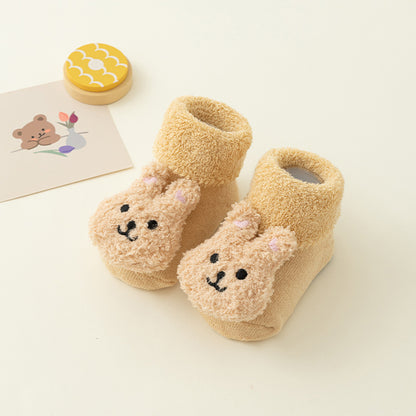 Newborn baby autumn and winter thick warm non-slip terry socks baby a class cotton toddler floor socks wholesale 2