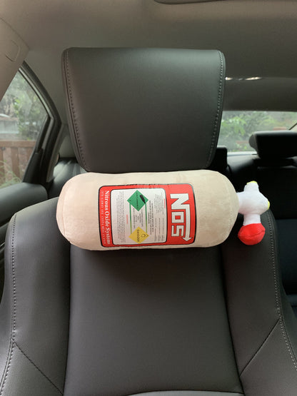 Cross-border hot selling NOS headrest car accessories headrest pillow waist cushion NOS nitrogen bottle modified pillow universal