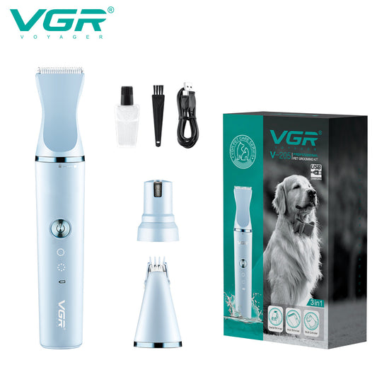 VGR205 hair trimmer multi-blade electric clipper cat and dog hair clipper shaver multi-function pet electric clipper