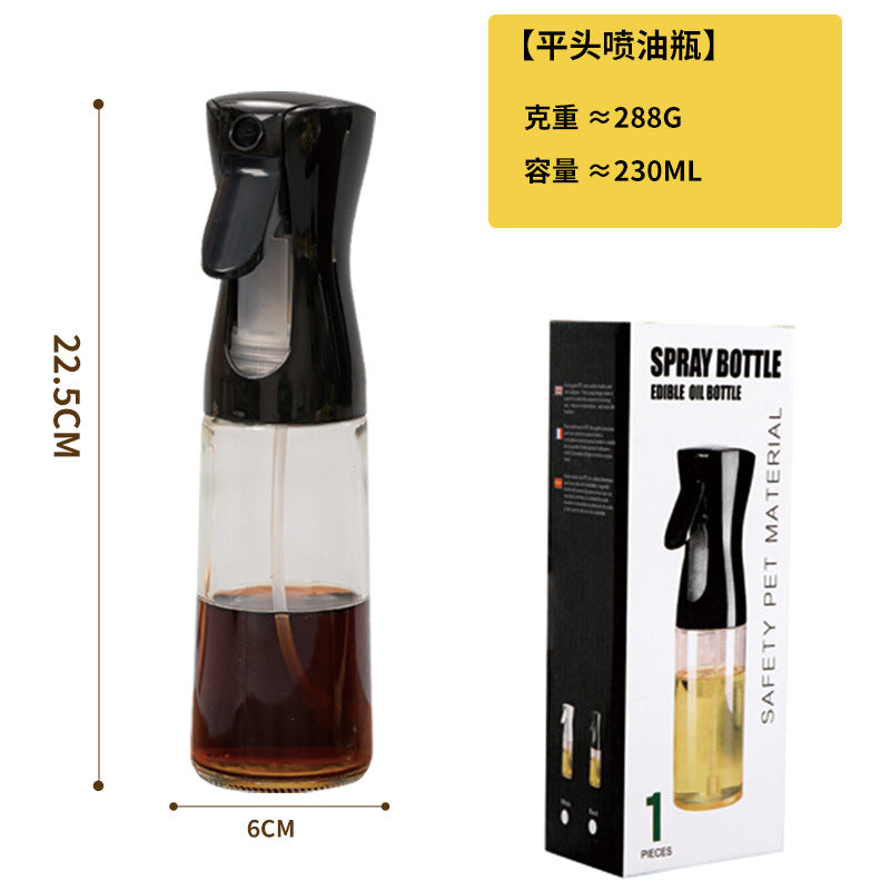 Glass oil sprayer household kitchen oil tank pot soy sauce vinegar seasoning bottle edible oil leak-proof oil pot atomizing oil spray bottle