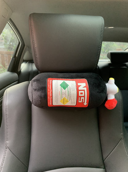 Cross-border hot selling NOS headrest car accessories headrest pillow waist cushion NOS nitrogen bottle modified pillow universal