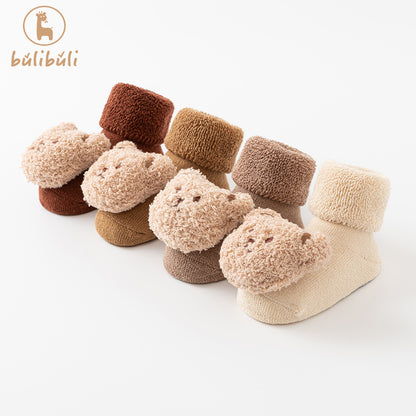 Newborn baby autumn and winter thick warm non-slip terry socks baby a class cotton toddler floor socks wholesale 2