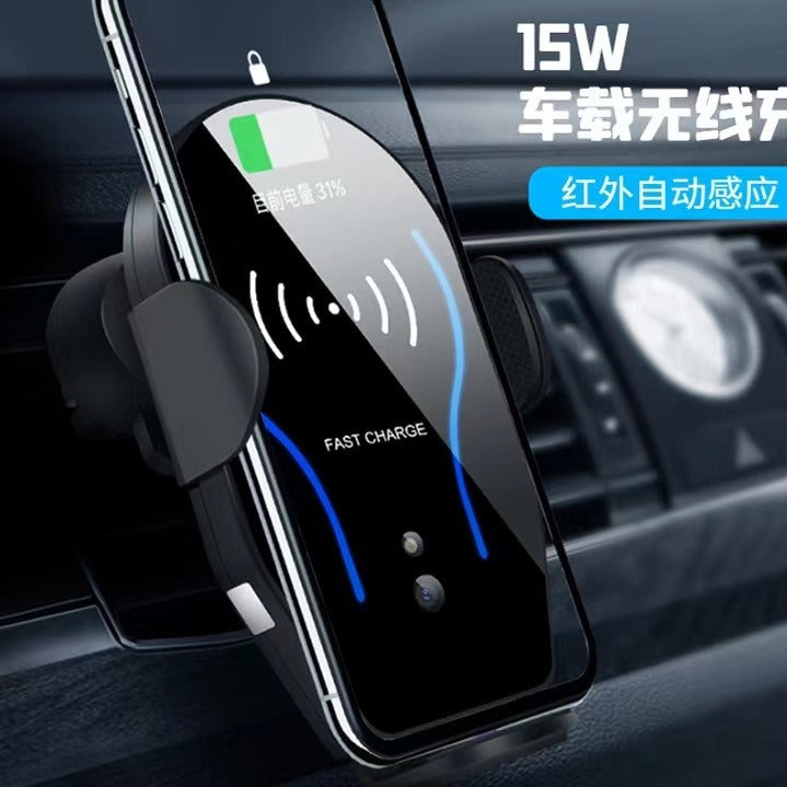 Wireless fast charging car mobile phone holder 2021 new car charger air outlet navigation fixed support