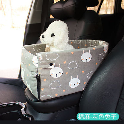 Small dog central control car safety seat pet cat dog bed car seat cushion car anti-dirty artifact