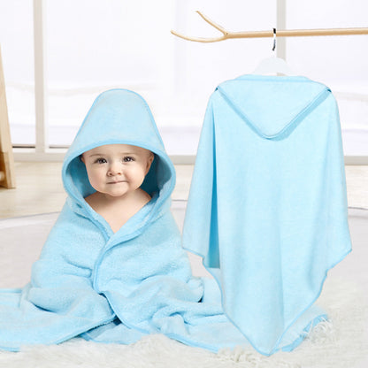 Baby cartoon blanket coral fleece absorbent children bath towel embroidered blanket with hood cloak soft newborn blanket