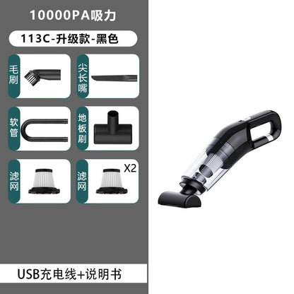 Car vacuum cleaner with wireless charging for car, small size, high power, strong handheld, large suction