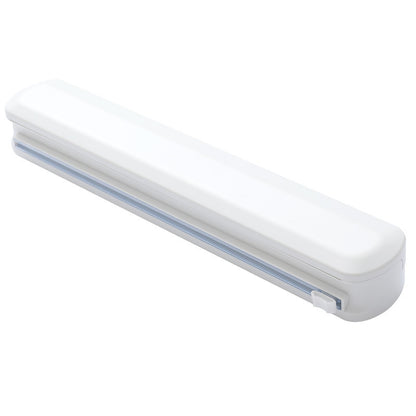 Multifunctional plastic wrap cutter wall-mounted kitchen paper towel rack sliding knife type tin foil dividing box storage rack