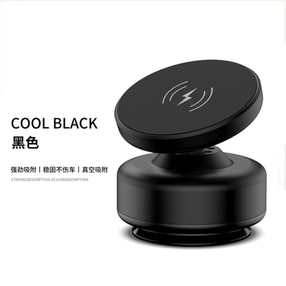 T1 cross-border hot-selling 15W magnetic car navigation support bracket car cool atmosphere light wireless fast charging car