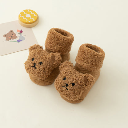 Newborn baby autumn and winter thick warm non-slip terry socks baby a class cotton toddler floor socks wholesale 2