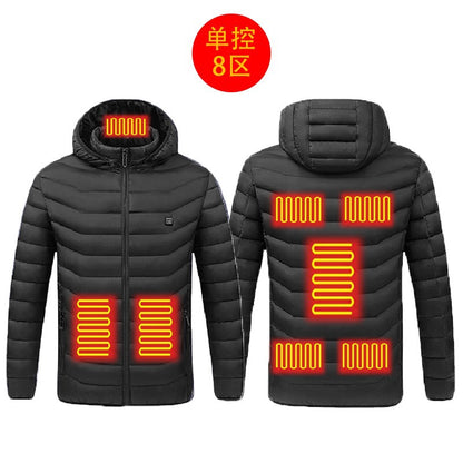 New hot-selling cross-border winter heating cotton clothes, smart constant temperature cold-proof electric heating clothes, USB heating cotton clothes