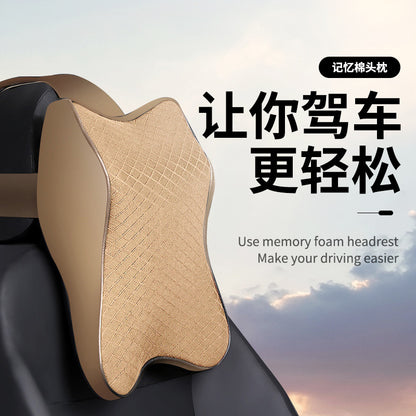 Car headrest neck pillow car pillow four seasons universal car memory foam headrest car cushion waist support supplies