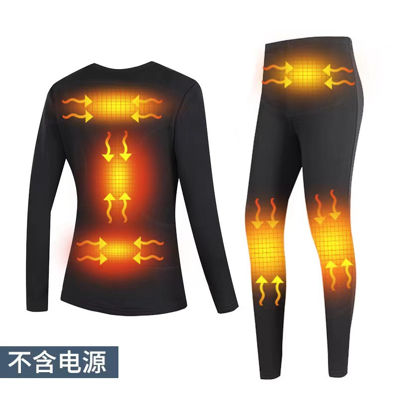 Smart heating and warming suit USB charging heating men's electric heating charging clothes women's full body winter thick cold protection