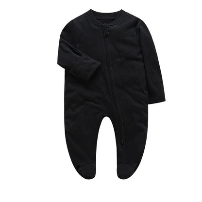 Wholesale baby jumpsuit long sleeve zipper bodysuit with hands crawling clothes romper summer pajamas new style children's clothing