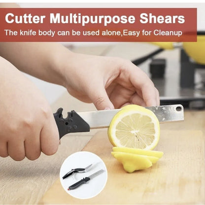 Food scissors vegetable scissors two in one smart vegetable cutter multifunctional kitchen scissors