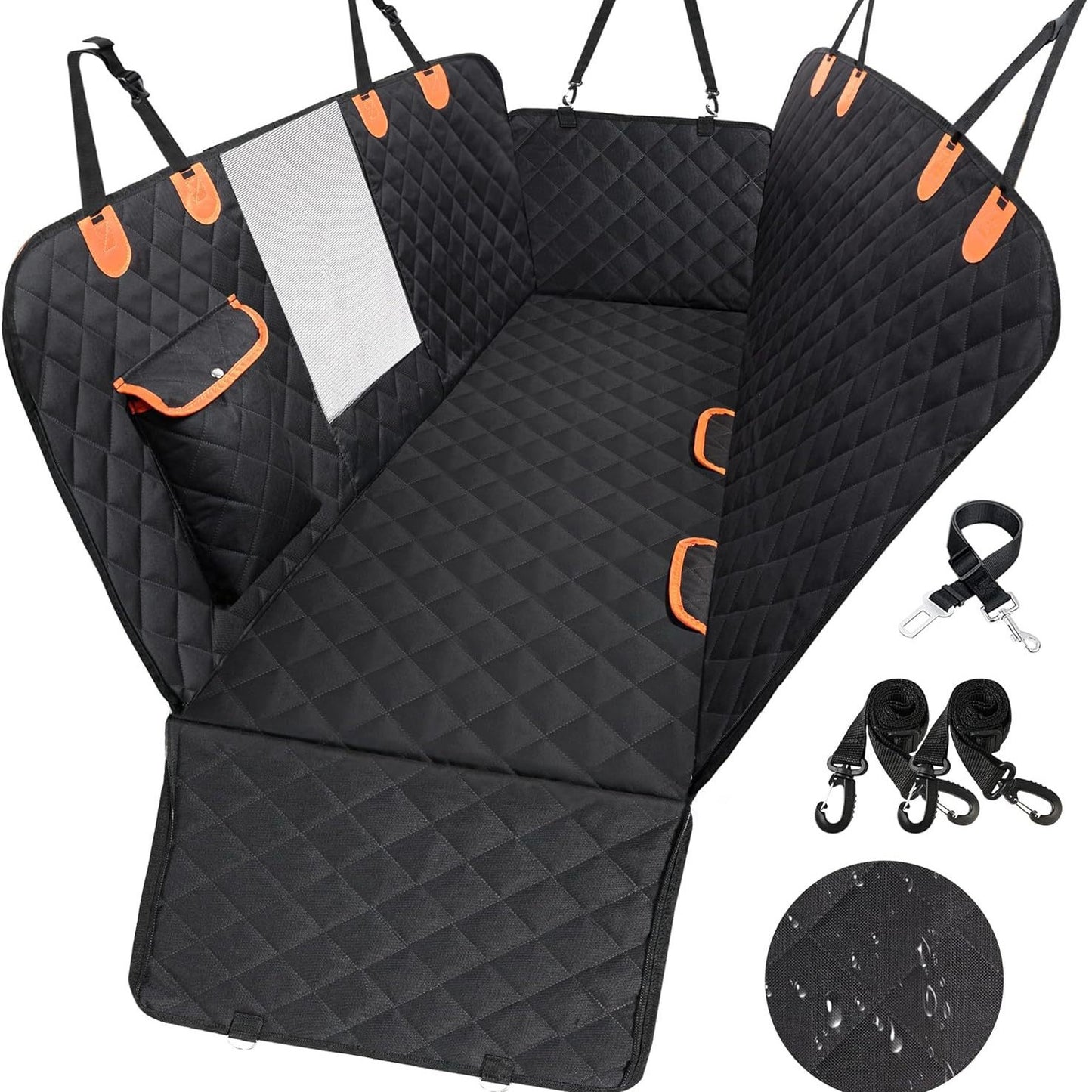 600D Quilted Cotton Car Cross-border Pet Supplies Anti-dirty and Waterproof Dog Back Seat Cushion Car Back Seat Dog Mat