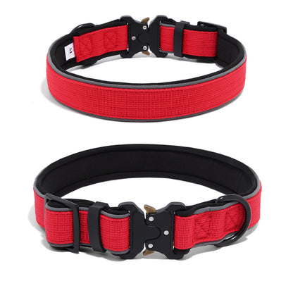 Cross-border outdoor tactical dog collar reflective adjustable dog collar large, medium and small Potala pet collar