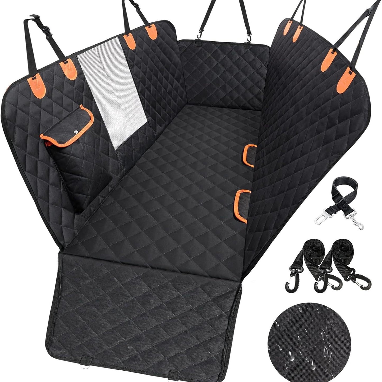 600D Quilted Cotton Car Cross-border Pet Supplies Anti-dirty and Waterproof Dog Back Seat Cushion Car Back Seat Dog Mat