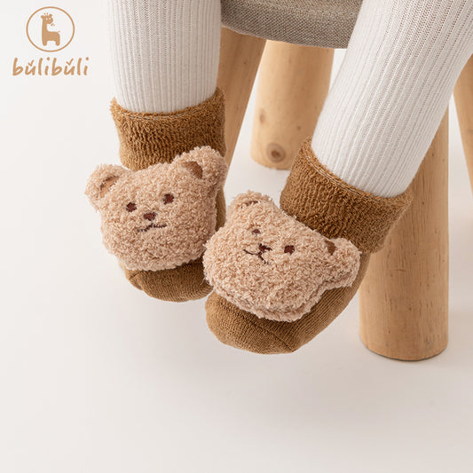 Newborn baby autumn and winter thick warm non-slip terry socks baby a class cotton toddler floor socks wholesale 2