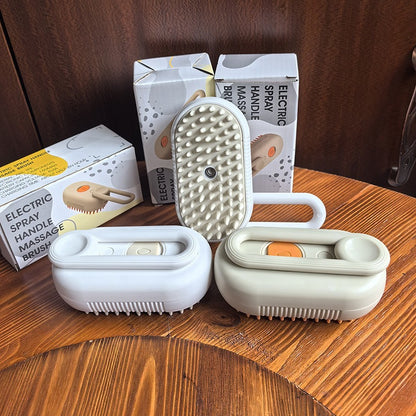 New cross-border cat and dog pet electric spray massage calming comb one-click spray anti-fly comb bath brush hair removal