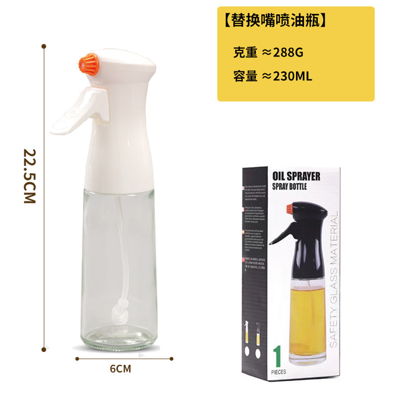 Glass oil sprayer household kitchen oil tank pot soy sauce vinegar seasoning bottle edible oil leak-proof oil pot atomizing oil spray bottle