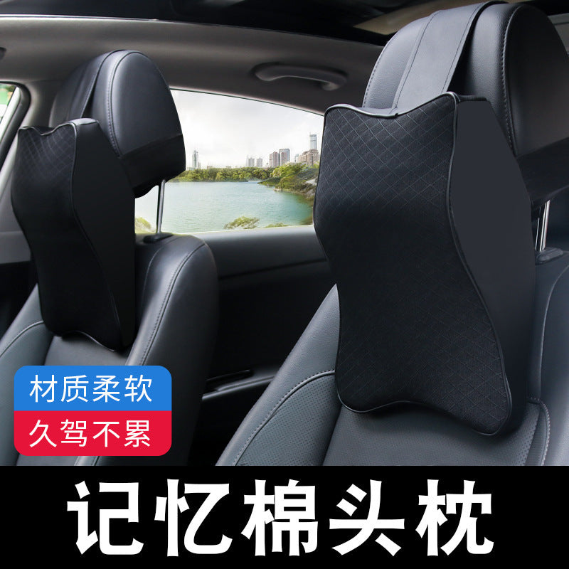 Car headrest neck pillow car pillow four seasons universal car memory foam headrest car cushion waist support supplies