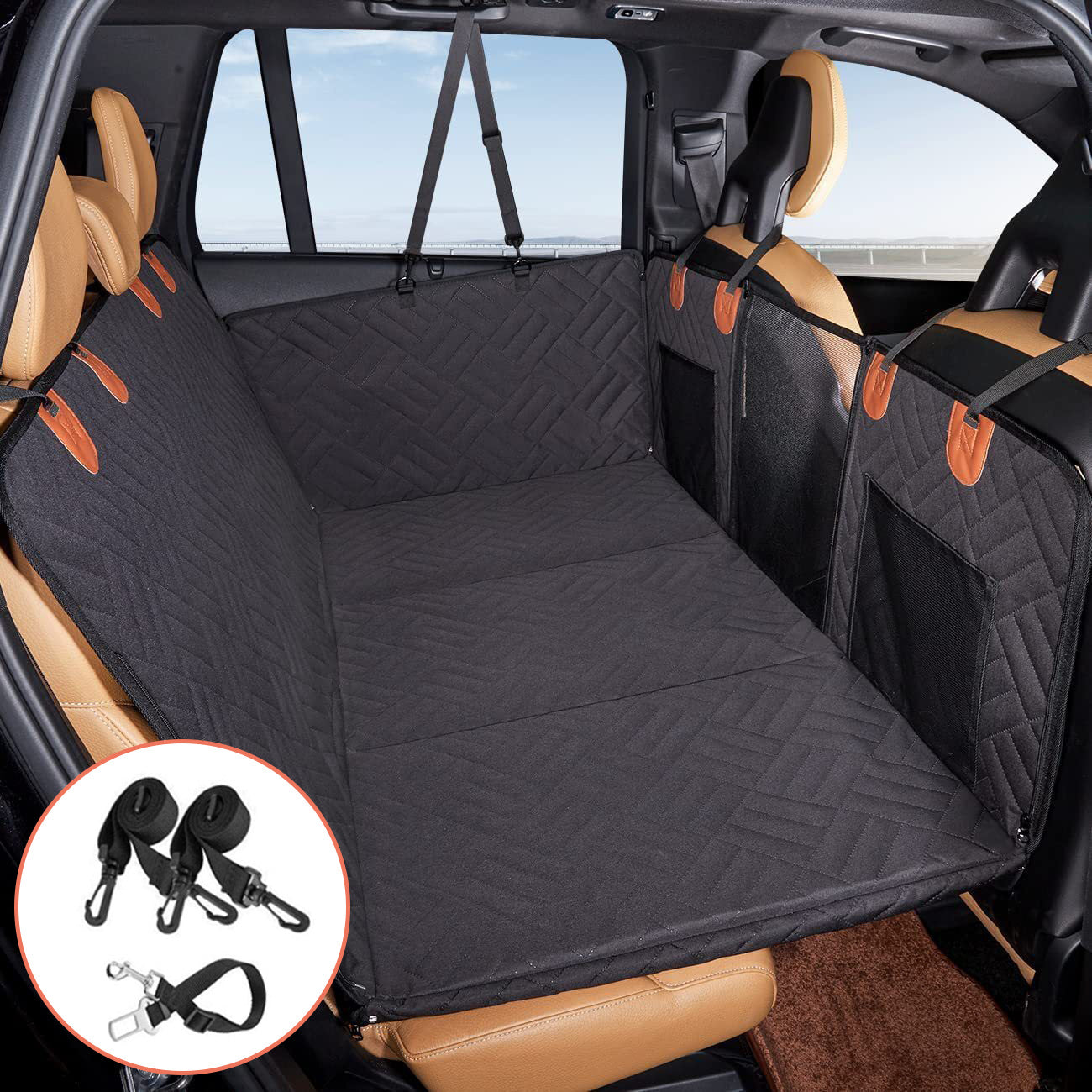 Pet car mat load-bearing car pet mat dog travel hammock rear seat pad hard board car dog kennel