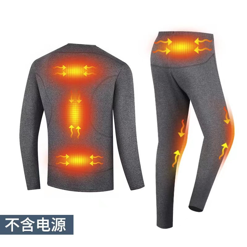 Smart heating and warming suit USB charging heating men's electric heating charging clothes women's full body winter thick cold protection