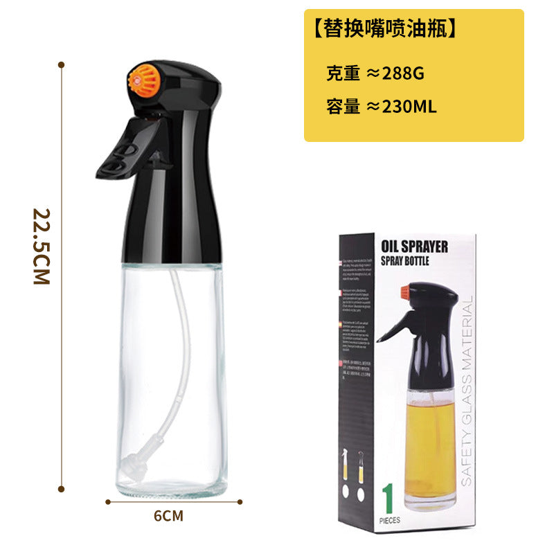 Glass oil sprayer household kitchen oil tank pot soy sauce vinegar seasoning bottle edible oil leak-proof oil pot atomizing oil spray bottle