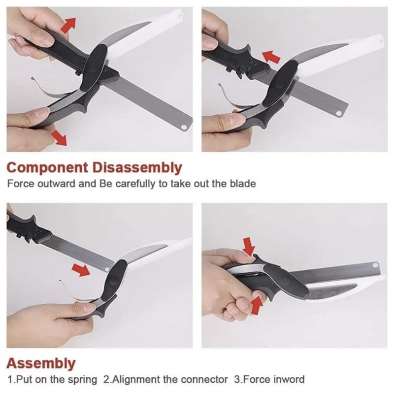 Food scissors vegetable scissors two in one smart vegetable cutter multifunctional kitchen scissors