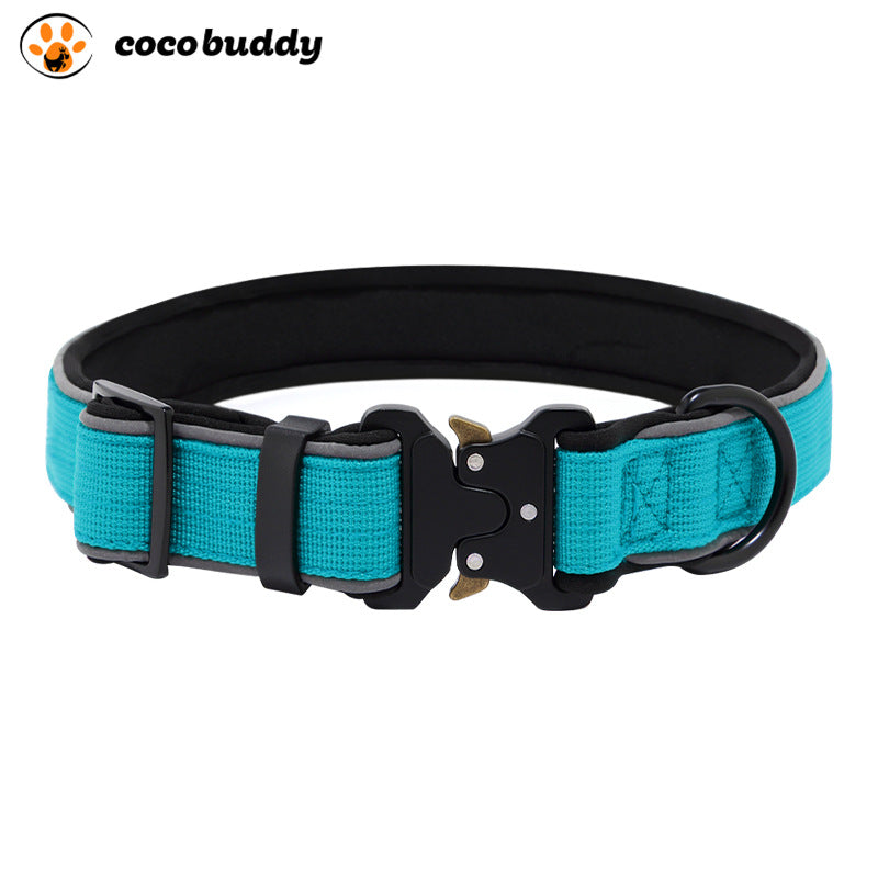 Cross-border outdoor tactical dog collar reflective adjustable dog collar large, medium and small Potala pet collar