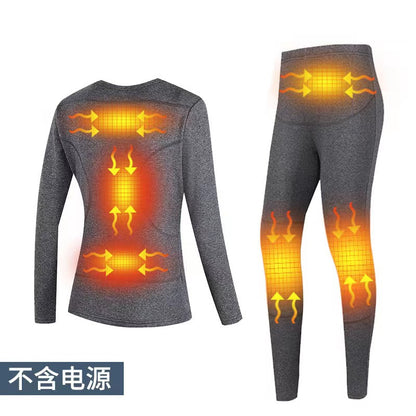 Smart heating and warming suit USB charging heating men's electric heating charging clothes women's full body winter thick cold protection