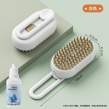 New cross-border cat and dog pet electric spray massage calming comb one-click spray anti-fly comb bath brush hair removal