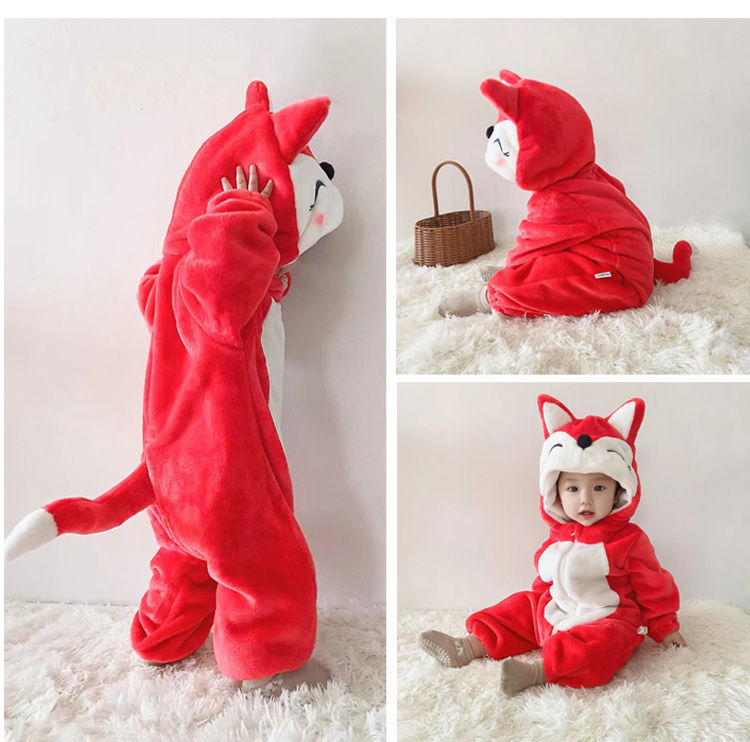 Baby jumpsuit spring and autumn baby clothes type a outer wear crawling clothes newborn baby jumpsuit shape animal children pajamas