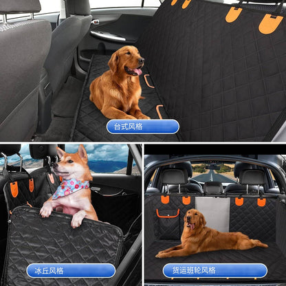 600D Quilted Cotton Car Cross-border Pet Supplies Anti-dirty and Waterproof Dog Back Seat Cushion Car Back Seat Dog Mat