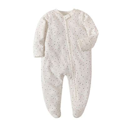 Wholesale baby jumpsuit long sleeve zipper bodysuit with hands crawling clothes romper summer pajamas new style children's clothing