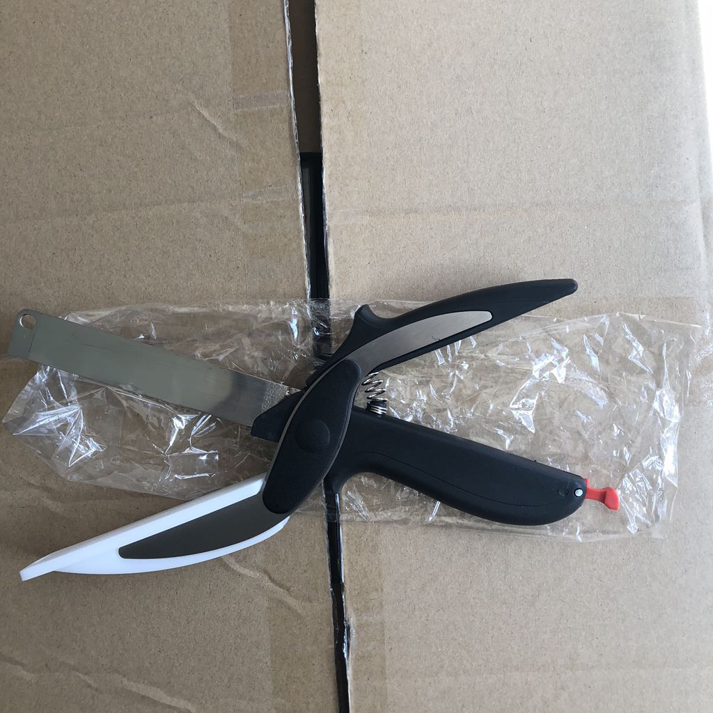 Food scissors vegetable scissors two in one smart vegetable cutter multifunctional kitchen scissors