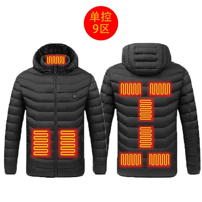 New hot-selling cross-border winter heating cotton clothes, smart constant temperature cold-proof electric heating clothes, USB heating cotton clothes