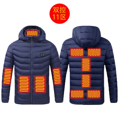 New hot-selling cross-border winter heating cotton clothes, smart constant temperature cold-proof electric heating clothes, USB heating cotton clothes