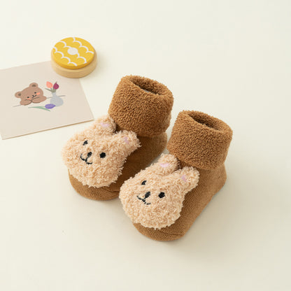 Newborn baby autumn and winter thick warm non-slip terry socks baby a class cotton toddler floor socks wholesale 2