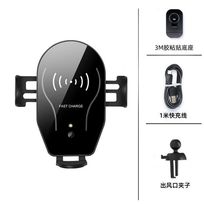 Wireless fast charging car mobile phone holder 2021 new car charger air outlet navigation fixed support