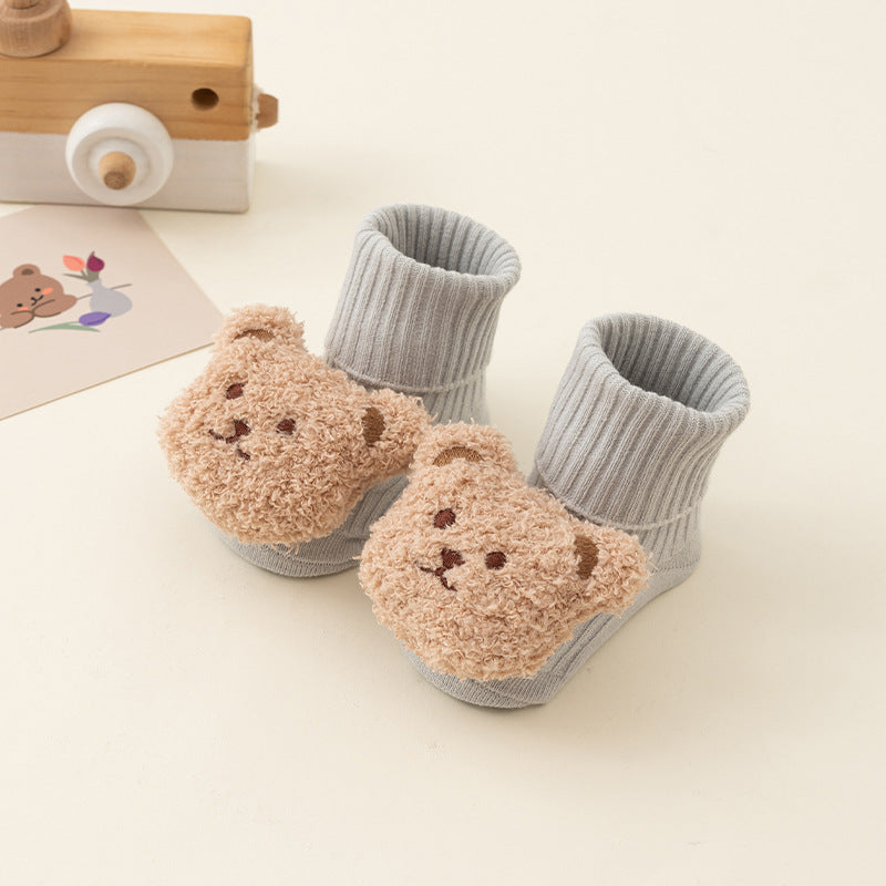 Newborn baby autumn and winter thick warm non-slip terry socks baby a class cotton toddler floor socks wholesale 2