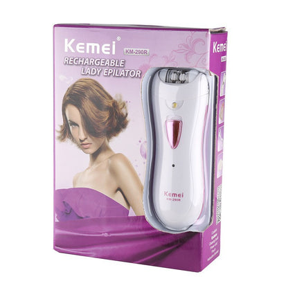 Kemei ladies hair remover KM-290R portable electric underarm hair removal instrument beauty device shaver