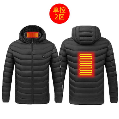 New hot-selling cross-border winter heating cotton clothes, smart constant temperature cold-proof electric heating clothes, USB heating cotton clothes